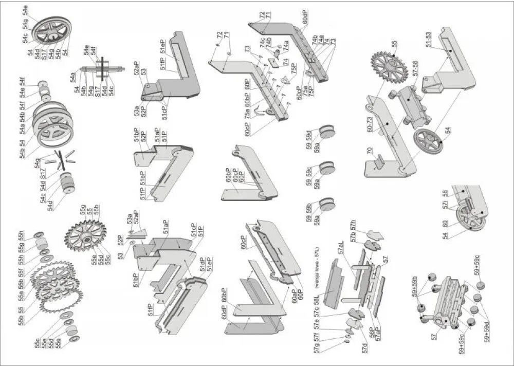 Papierový model - Japonský buldozér Komatsu G-40